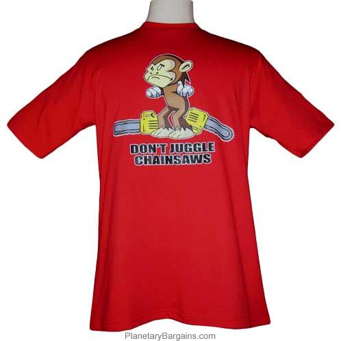 Dont Juggle Chainsaws Funny Monkey Juggling Chainsaws Shirt
